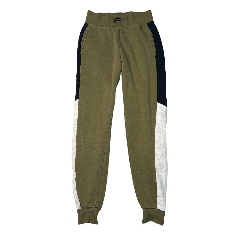 Nike Air BB Pull-On Jogger Pants Olive Black White Heathered Womens XS